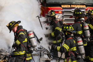 Firefighters on a call
